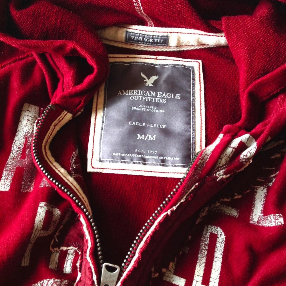 American Eagle Vintage Fit Hooded Sweatshirt - Picture 8 of 9